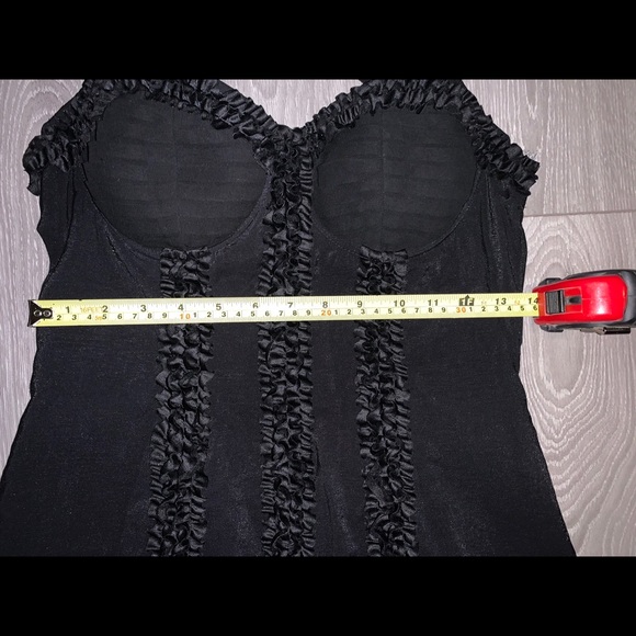 Black Bustier Ruffle Dress - Picture 8 of 10